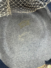Load image into Gallery viewer, Original 1940's 1950's Mushroom Grey Felt Hat with Fine Net by Jacoll *