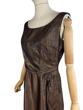 Load image into Gallery viewer, Original 1950's Brown Sleeveless Wiggle Dress by Peggy Page - Bust 36