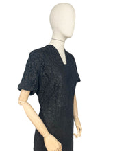Load image into Gallery viewer, Original 1950's Marldena Model Little Black Lace Cocktail Dress with Beading - Bust 40 42 *