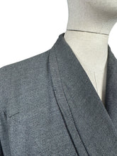 Load image into Gallery viewer, Original 1940's 1950's Slate Grey Double Breasted Textured Wool Princess Coat by Samtex Town - Bust 38 *