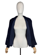 Load image into Gallery viewer, Original 1930's Dark Blue Single Breasted Wool Sports Jacket by Matita - Bust 36 *