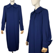 Load image into Gallery viewer, Wounded but Wearable Original 1940's Blue Wool Swagger Coat - Bust 36" 38" *