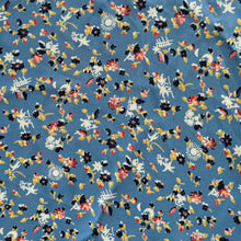 Load image into Gallery viewer, Original 1930's 1940's Cornflower Blue Cold Rayon Novelty Print Dressmaking Fabric - 38" x 140" *