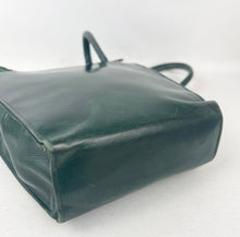 Load image into Gallery viewer, Original 1930’s Dark Green Leather Bag with Gold Tone Fixing and Double Handle