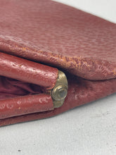 Load image into Gallery viewer, Original 1930’s Rust Leather Bag with Single Handle and Clip Clasp *