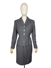 Load image into Gallery viewer, Original 1950's Mornessa Grey Worsted Wool Single Breasted Skirt Suit - Bust 36 38