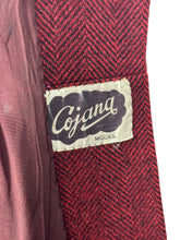 Load image into Gallery viewer, Original 1940’s Red and Brown Herringbone Double Breasted Suit - Bust 36