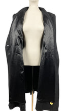 Load image into Gallery viewer, Original 1940’s Black Wool Double Breasted Coat with Velvet Appliqué Detail - Bust 42 44 46 *