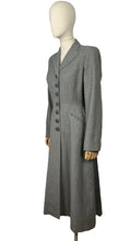Load image into Gallery viewer, Original 1940's Grey Wool Princess Coat with Gorgeous Back Detail - Bust 36 37