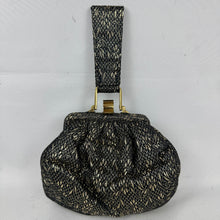 Load image into Gallery viewer, Original 1940's Black and Gold Floral Evening Bag *