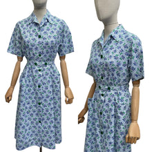 Load image into Gallery viewer, RESERVED - DO NOT BUY Original 1940’s Berry Print Belted Chore Dress with Pockets - Bust 38