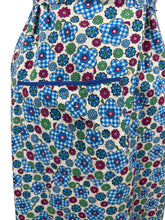 Load image into Gallery viewer, Original 1940's Blue, Pink, Green and White Floral Print Cotton Apron - Great Chore Dress - Would Make A Great Summer Dress - Bust 38 40