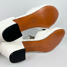 Load image into Gallery viewer, Re-Mix Starlet 1920's 1930's T-Strap Sandals in Ivory Leather - UK Size 9