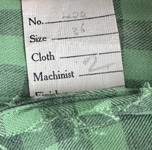 Load image into Gallery viewer, Original 1930's or 1940's Petite Fit Green and Grey Check Fine Wool Belted Day Dress - Bust 32 33