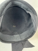 Load image into Gallery viewer, Original 1940's Black Felt Hat with Wide Grosgrain Trim