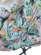 Load image into Gallery viewer, Vintage St Michael Cotton Border Print Skirt with a Cottage - Waist 26