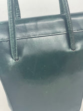 Load image into Gallery viewer, Original 1930’s Dark Green Leather Bag with Gold Tone Fixing and Double Handle