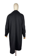 Load image into Gallery viewer, Original 1950's Hilmorn Reg'd Inky Black Wool Coat with Astrakhan Fur Trim - Bust 42 44