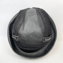Load image into Gallery viewer, Original 1950's Fine Black Straw Hat with Net and Bead Trim *