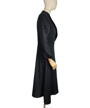 Load image into Gallery viewer, Reproduction 1940's Black Double Breasted Lightweight Coat with Velvet Trim - Bust 36 38