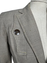 Load image into Gallery viewer, Original Late 1940's Two Tone Brown Edge to Edge Jacket with Double Button Closure by Jaunty Junior - Bust 36 37 - AS IS