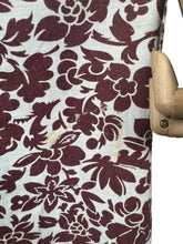Load image into Gallery viewer, Original 1940's CC41 Brown and White Cotton Apron in Floral Print - Bust 34 36