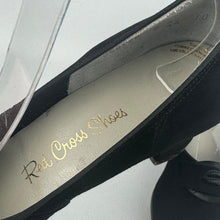Load image into Gallery viewer, Original 1950's Black Suede Red Cross Court Shoes - Deadstock - Narrow UK 4 *