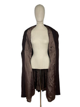 Load image into Gallery viewer, Original 1940's Dark Brown Lightweight Wool Coat with Patch Pockets and Three Button Closure