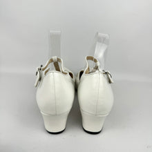 Load image into Gallery viewer, Re-Mix Starlet 1920's 1930's T-Strap Sandals in Ivory Leather - UK Size 9