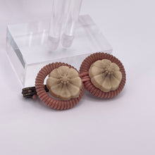 Load image into Gallery viewer, Original 1940's Pale Pink Wartime Make Do and Mend Wire Brooch with Double Button Decoration *