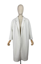 Load image into Gallery viewer, Original 1950's 1960's Dumarsel White Waffle Texture Edge to Edge Coat - Bust 40 42 44 46