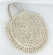Load image into Gallery viewer, Original 1940's 1950's Ivory Coloured String Crochet Handbag