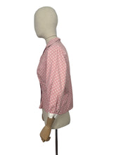 Load image into Gallery viewer, Original 1950’s Pink and White Polka Dot Lightweight Cotton Summer Jacket or Blouse - Bust 38 *