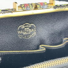 Load image into Gallery viewer, Absolutely Stunning Original 1950’s Black Handpainted Floral Beaded Evening Box Bag by Waldybag - Highly Collectible