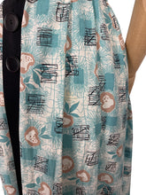 Load image into Gallery viewer, Original 1950's Ann Foster Atomic Print Belted Day Dress in Teal, White and Black - Reviersible - Bust 34