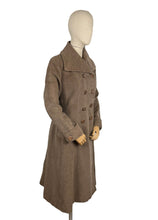 Load image into Gallery viewer, Original 1950's Fit and Flair Double Breasted Princess Coat in Light Brown Wool - Bust 36 38 *