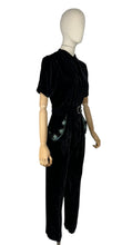 Load image into Gallery viewer, Original 1940's Black Velvet Beaded Jumpsuit by Robert Rosenfeld - Bust 34