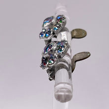Load image into Gallery viewer, Original 1940's 1950's Teeny Iris Glass Flower Clip on Earrings