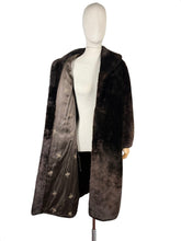 Load image into Gallery viewer, Original 1940’s Brown Beaver Lamb Real Fur Coat - Great Winter Coat