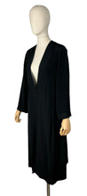 Load image into Gallery viewer, Original Volup 1950’s Does 1930's Edge to Edge Black Crepe Coat by Roy Barra - Bust 42