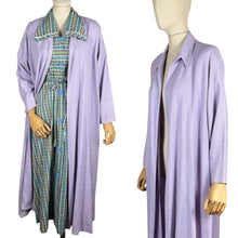 Load image into Gallery viewer, Original 1950's Lilac Linen Edge to Edge Summer Coat - Bust 40 42 44 46