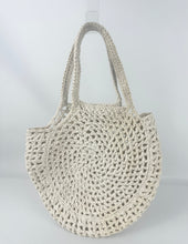 Load image into Gallery viewer, Original 1940's 1950's Ivory Coloured String Crochet Handbag