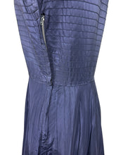 Load image into Gallery viewer, Original 1950's Midnight Blue Taffeta Seamed Cocktail Dress - Bust 36 37 *