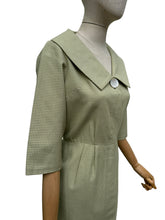 Load image into Gallery viewer, Original 1960's Eric Hill of London Green and Cream Check Wool Dress - Bust 38 *