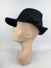 Load image into Gallery viewer, Original Late 1930's or Early 1940's Black Felt Fedora Hat by Jacoll