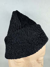 Load image into Gallery viewer, Original 1930's Black Felt Pixie Hat - Great High Hat *