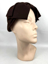 Load image into Gallery viewer, Original 1930's Dark Brown Felt Hat with Oversized Front Bow Trim