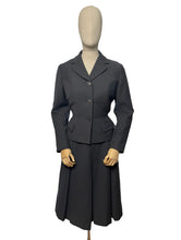 Load image into Gallery viewer, Original 1950's Dark Blue Grey Hebe Skirt Suit - Bust 38