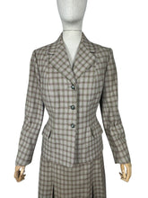 Load image into Gallery viewer, Original 1940's Green and Burgundy Check Wool Suit by Dorchester - Bust 38 40