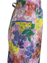Load image into Gallery viewer, Original Volup 1940's CC41 Rayon Silk Floral Apron by Conquestor